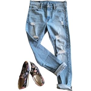 Levi's Distressed 510 Skinny Hi Rise Jeans